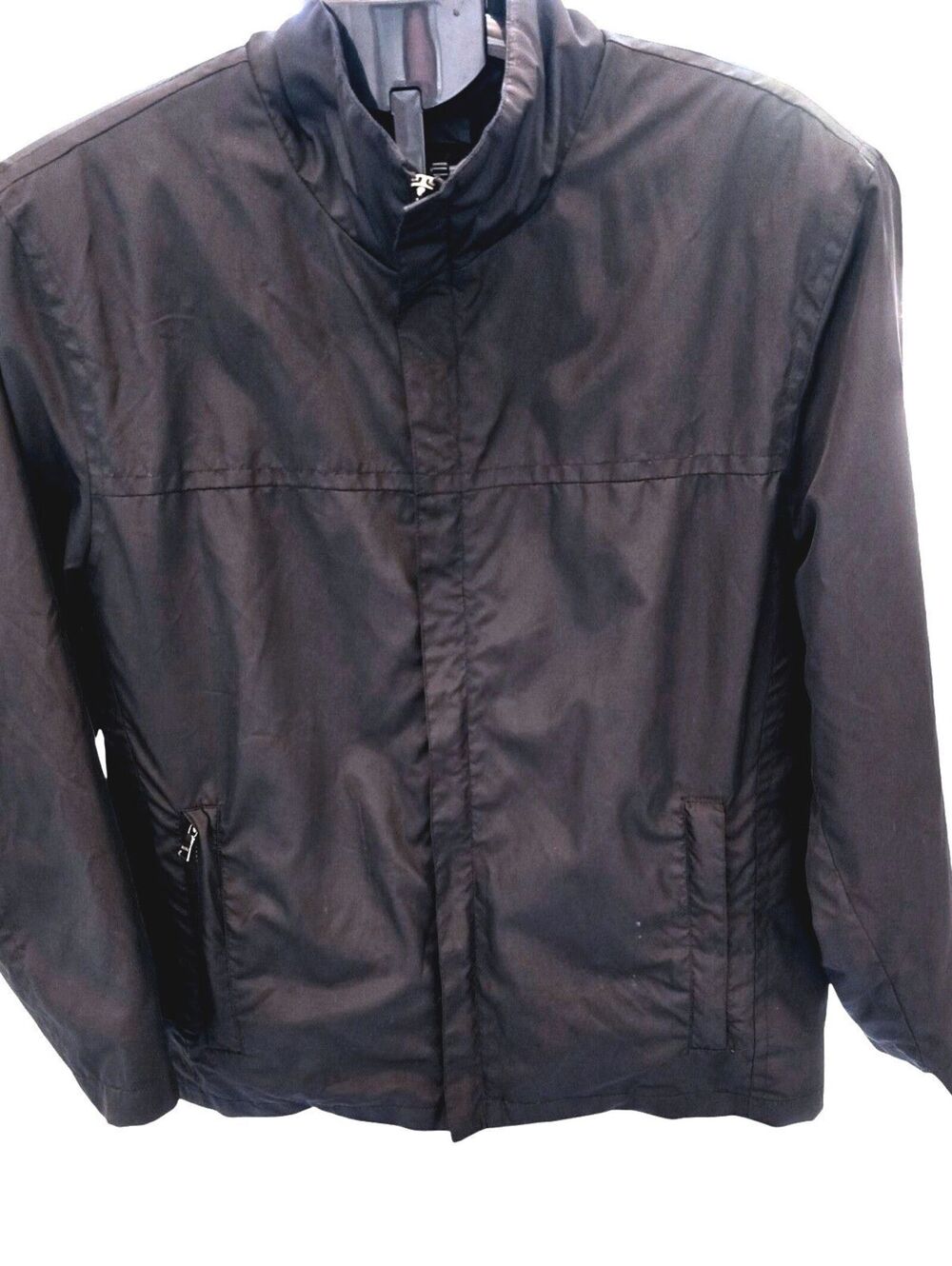 Marc New York Andrew Marc Mens Full Zip Windbreaker Jacket Black Lightweight XL